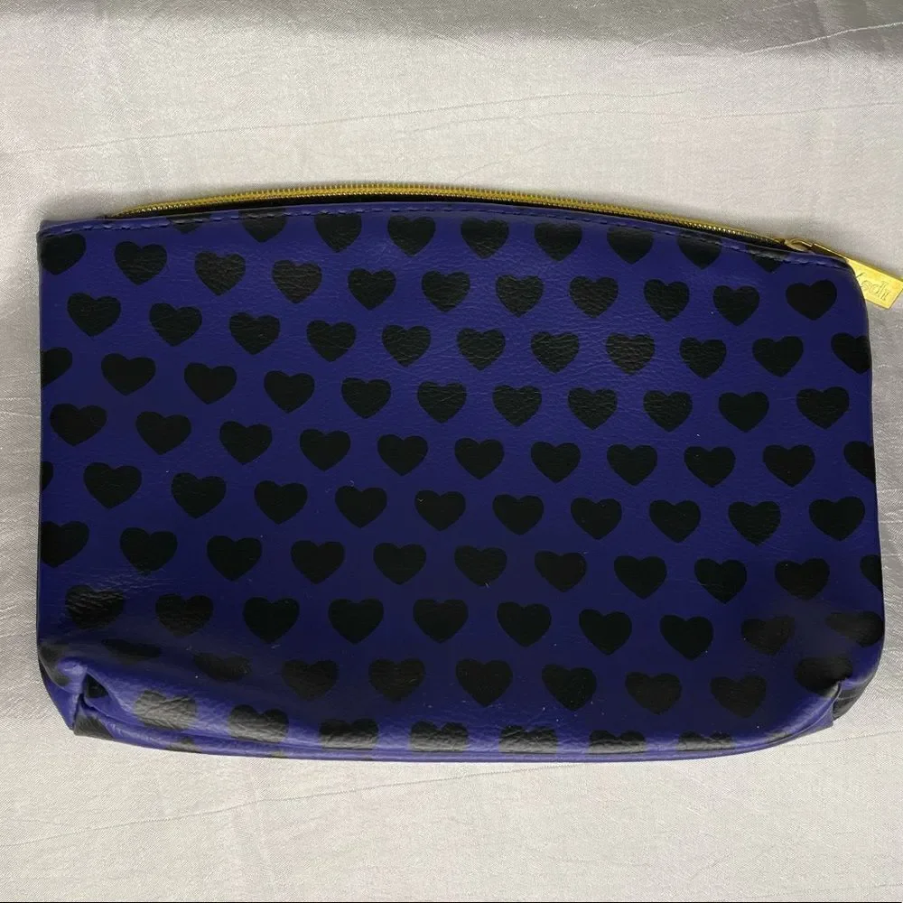 Ipsy 2 bags, Purple With Black Hearts and Constellation Blue With Gold Stars